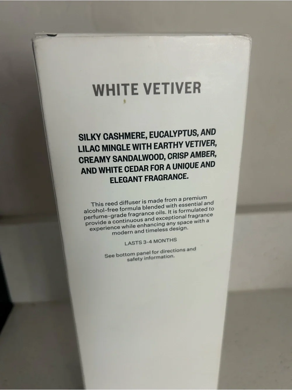Apotheke White Vetiver Reed Diffuser NEW Open Box
